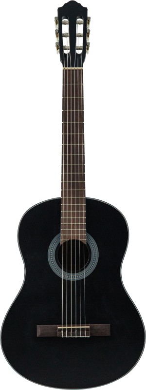 FLIGHT C-100 BK 4/4 - классическая гитара 4/4, верхн. дека-ель, корпус-красное дерево, цвет черный