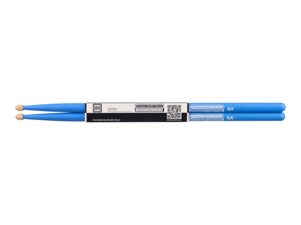 HUN 10103003 Colored Series QI 5A BLUE Барабанные палочки, орех гикори, синие