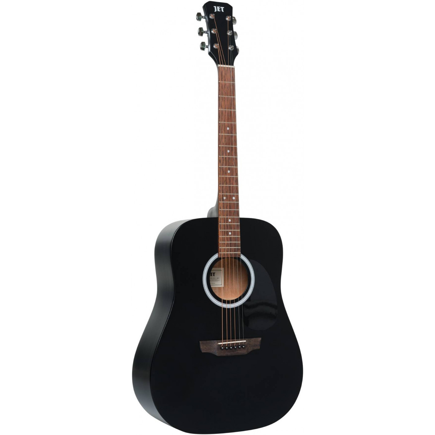 JET JD-255 BKS - акустическая гитара, верхняя дека - ель, корпус - красное дерево, цвет черный