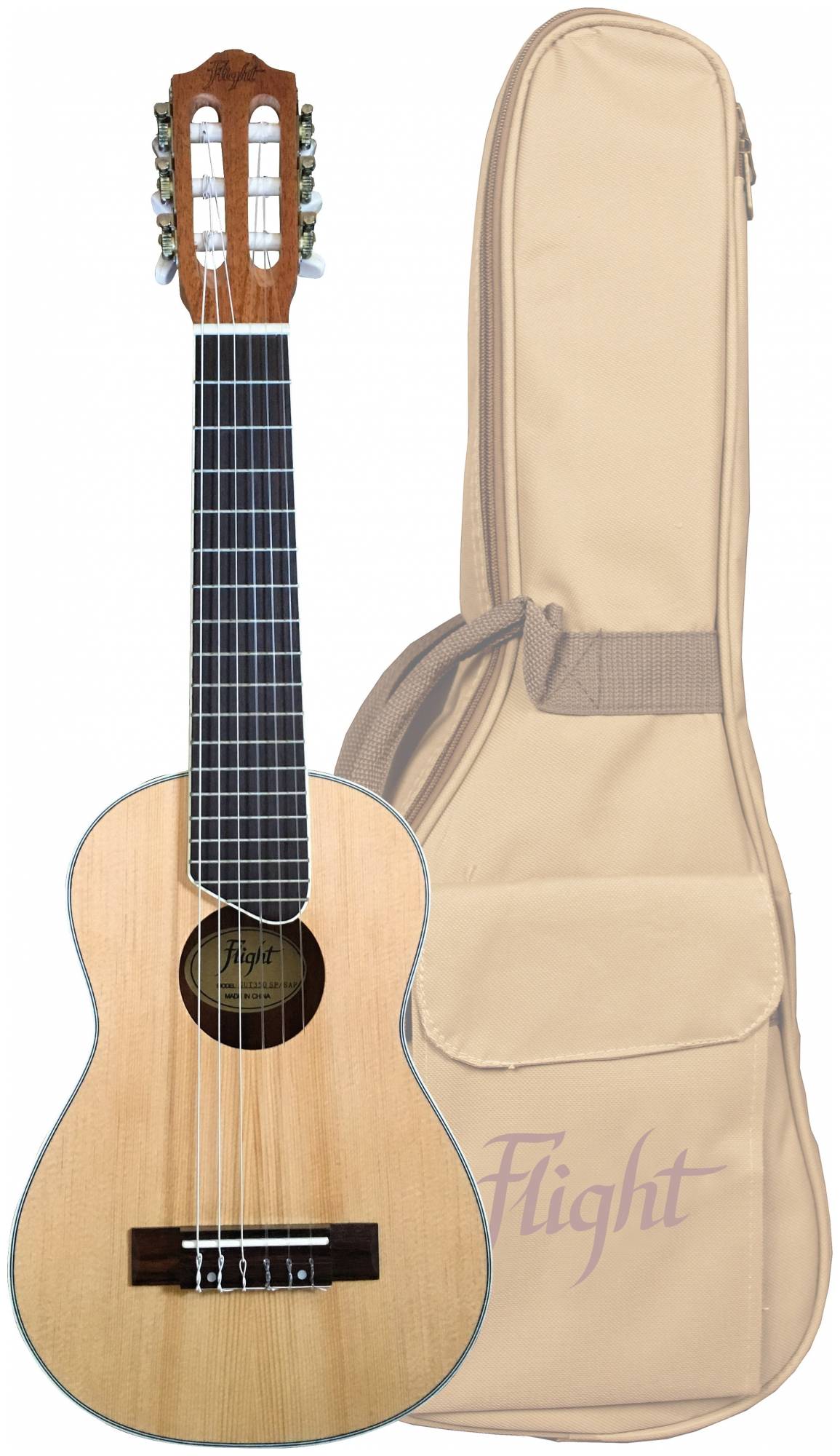 FLIGHT GUT 350 SP/SAP - гиталеле+чехол, цвет натурал, шт FLIGHT GUT 350 SP/SAP - гиталеле+чехол, цвет натурал, шт