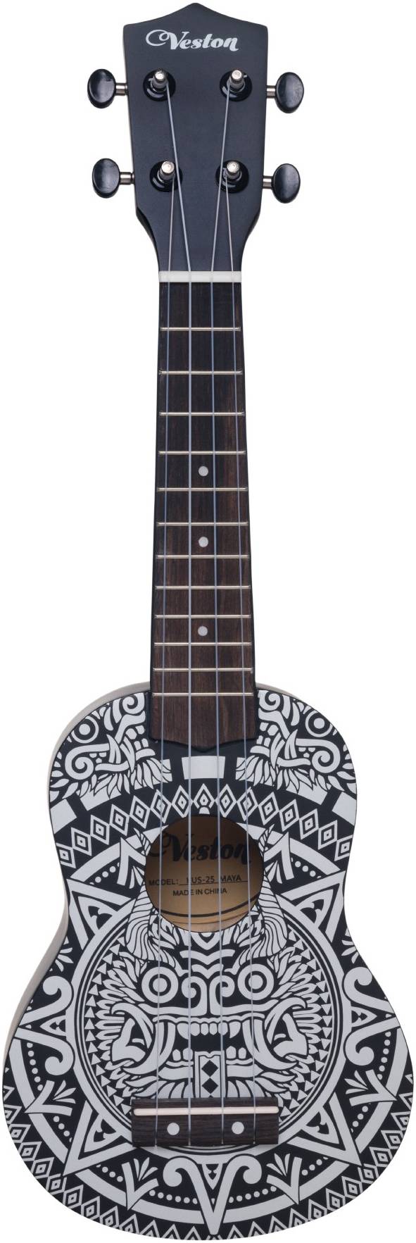 VESTON KUS 25 MAYA - укулеле сопрано, черная VESTON KUS 25 MAYA - укулеле сопрано, черная