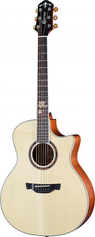 CRAFTER WF G-MAHOce - электроакустическая гитара, верхняя дека Solid ель, корпус Solid красное дерев